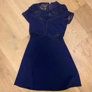 Express lace cutout dress